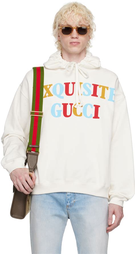 gucci hoodie white|gucci hoodie cost.